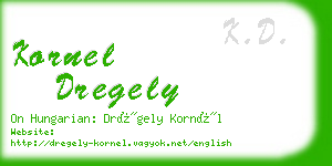 kornel dregely business card